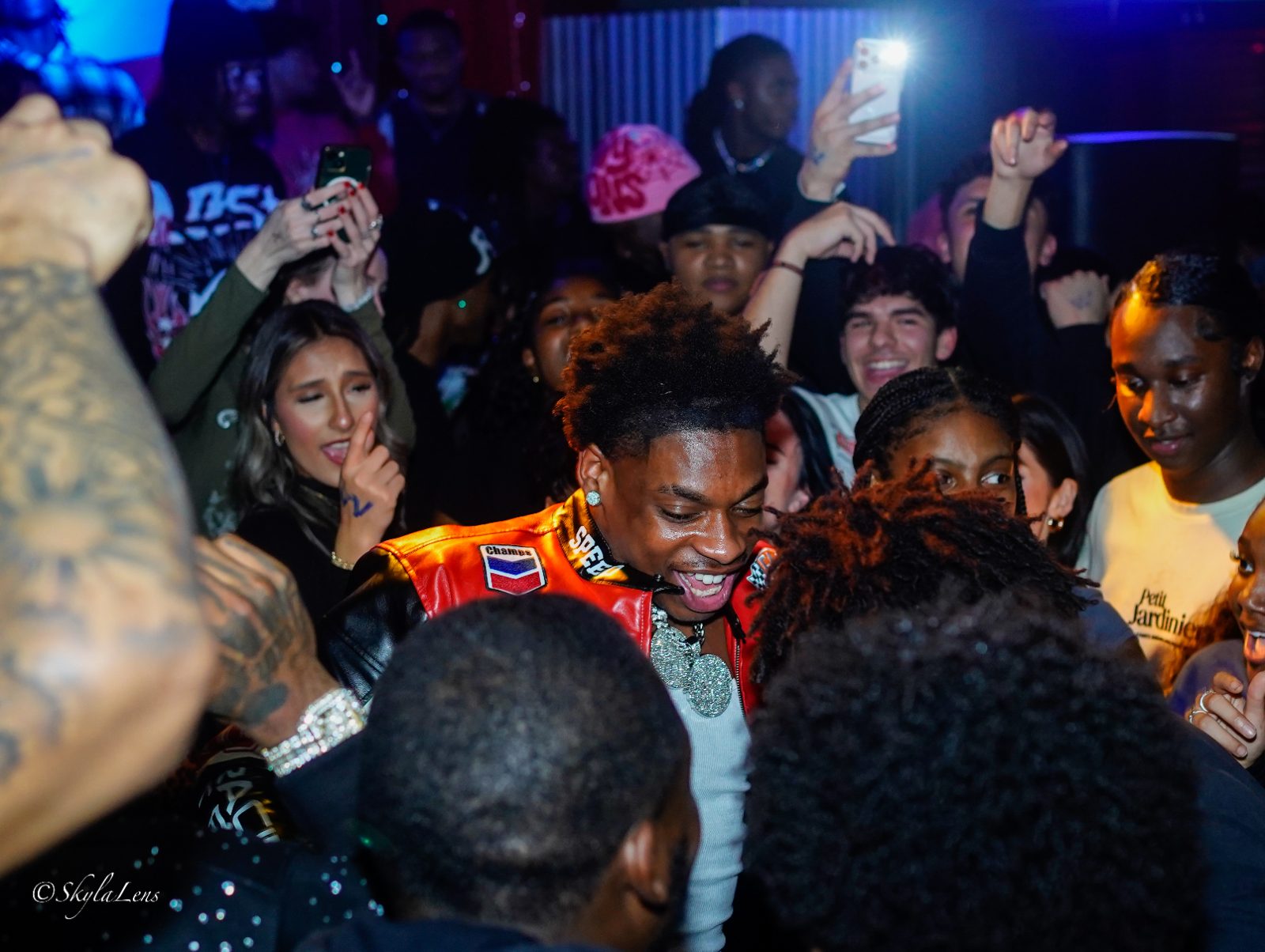 Crowd at a night event