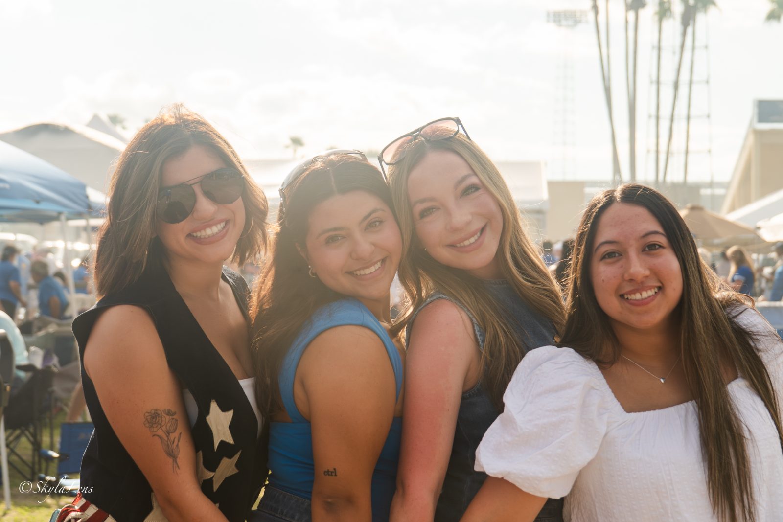 Group of friends at an outdoor event